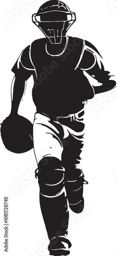 Sport silhouette, baseball batter player