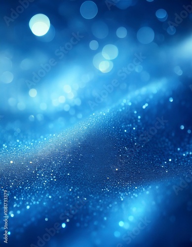 Abstract Blue Sparkle Glitter Background with Shimmering Light Effects and Vibrant Highlights