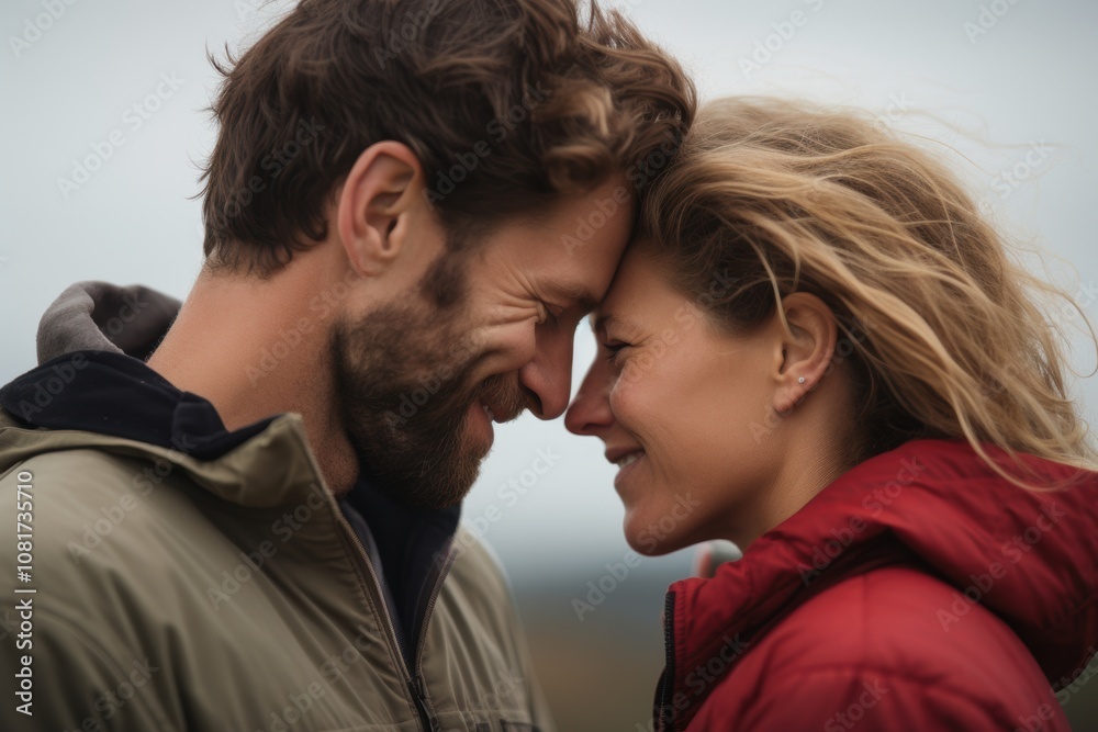 A man and a woman are hugging each other A man and a woman are hugging each other