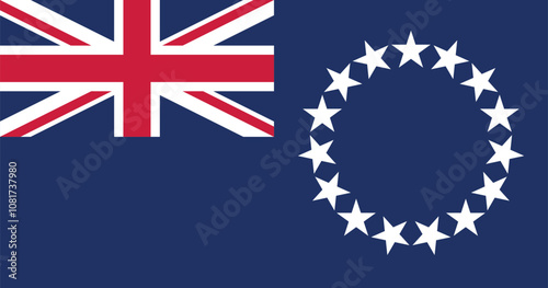Obraz na płótnie Cook Islands Flag Illustration