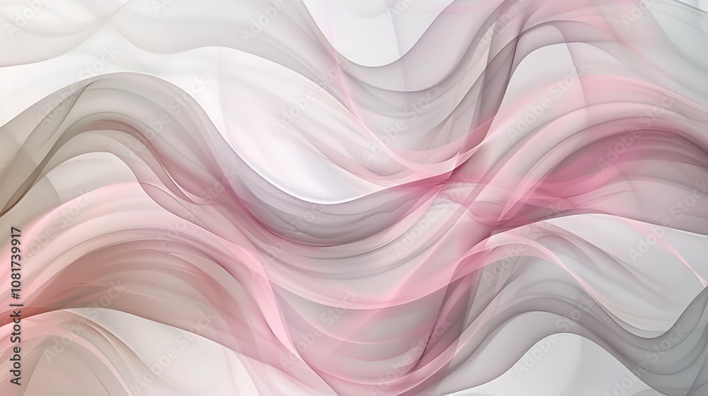 An aesthetic background with abstract, flowing lines in muted pinks and greys, creating a calm, serene atmosphere. An aesthetic background with abstract, flowing lines in muted pinks and greys, creating a calm, serene atmosphere.