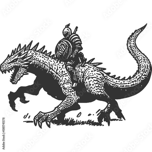 Journey of Unending Strife Vintage Illustration Vector