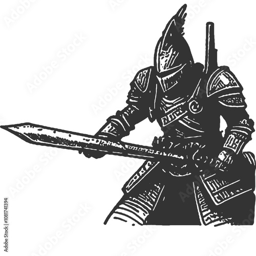 Journey of Unending Strife Vintage Illustration Vector