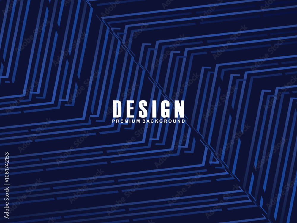 Dark blue premium background. Modern line curve abstract presentation background. Luxury paper cut background. Abstract decoration, gradient blue lines pattern, halftone gradient. Dark blue premium background. Modern line curve abstract presentation background. Luxury paper cut background. Abstract decoration, gradient blue lines pattern, halftone gradient.