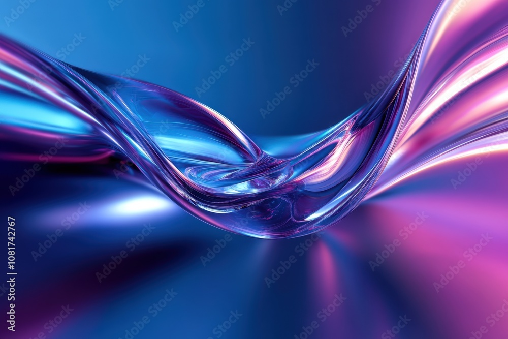 Vibrant abstract swirling shapes in blue and pink Vibrant abstract swirling shapes in blue and pink
