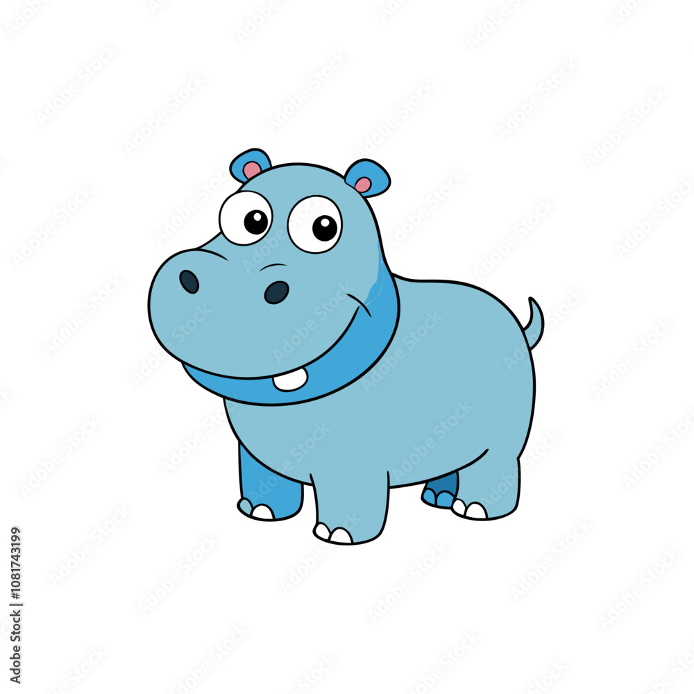 Hippopotamus cartoon vector Hippopotamus cartoon vector