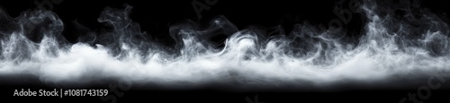 Ethereal Smoke Swirls on Black Backdrop