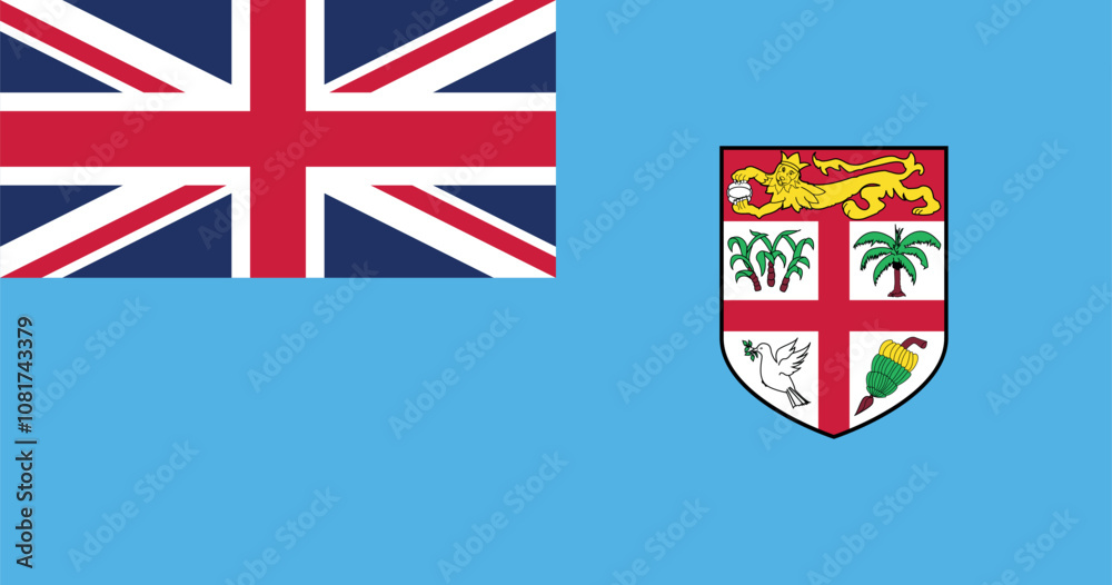Fototapeta premium Fiji Flag Illustration