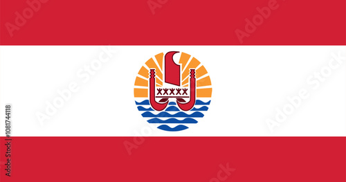 French Polynesia Flag Illustration