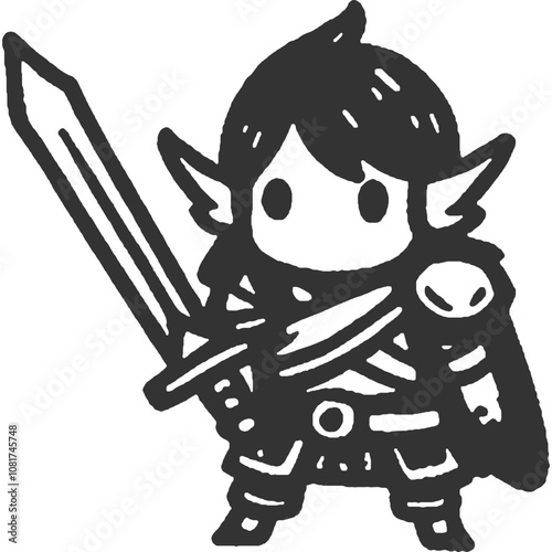 Holding the Line Vintage Illustration Vector