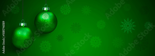 Glänzend Grüne Weihnachtskugel am Band