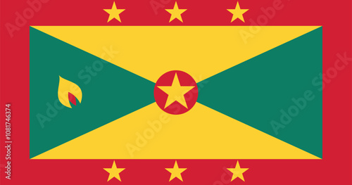 Grenada Flag Illustration