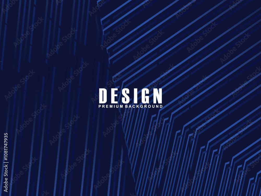 Dark blue premium background. Modern line curve abstract presentation background. Luxury paper cut background. Abstract decoration, gradient blue lines pattern, halftone gradient. Dark blue premium background. Modern line curve abstract presentation background. Luxury paper cut background. Abstract decoration, gradient blue lines pattern, halftone gradient.