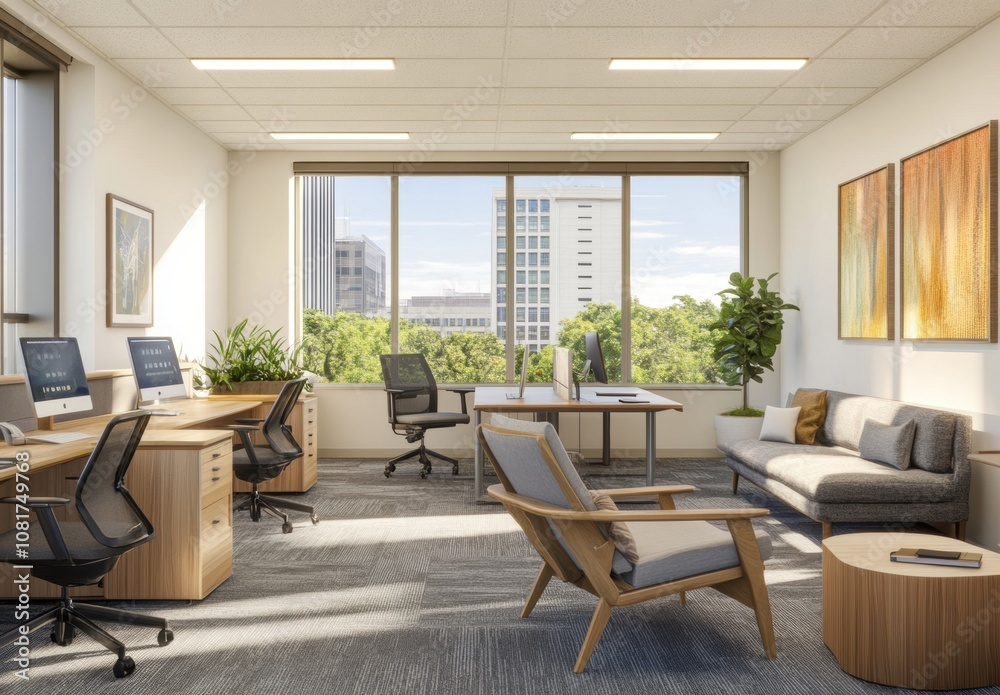Modern Office Interior. Modern Office Interior.
