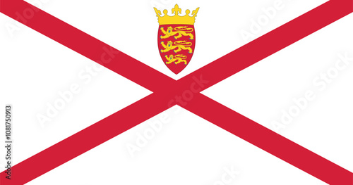 Jersey Flag Illustration