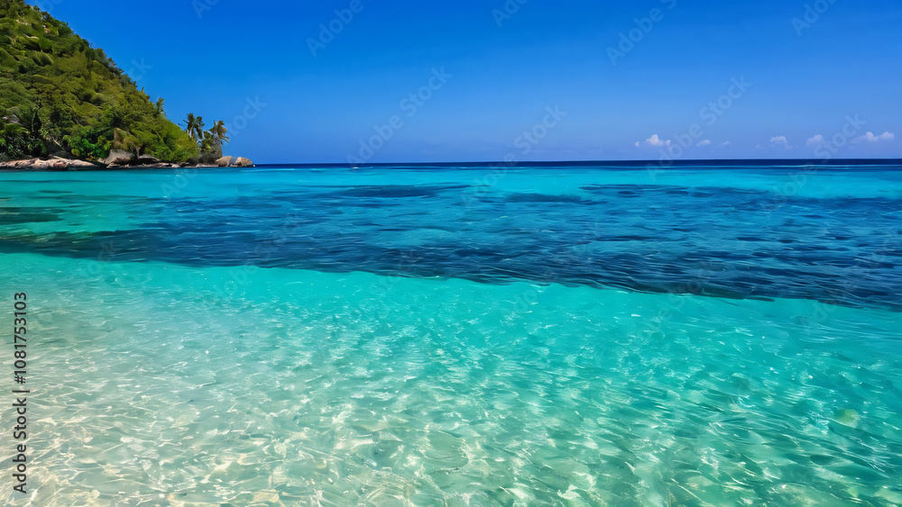 beach with turquoise water beach with turquoise water