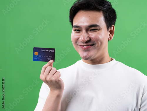 Exciting financial transactions urban setting credit card usage bright green background close-up view consumer awareness