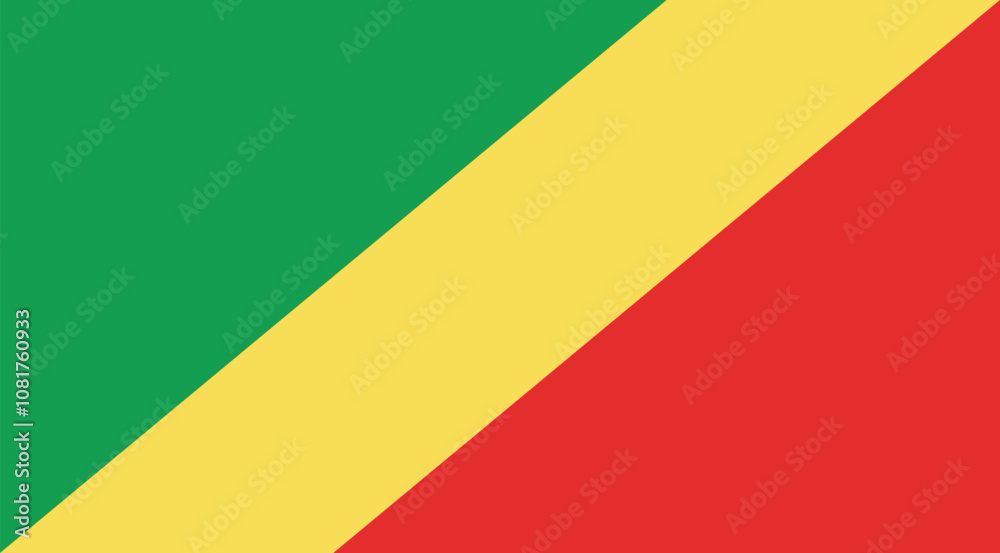 Republic Of The Congo Flag Illustration Republic Of The Congo Flag Illustration
