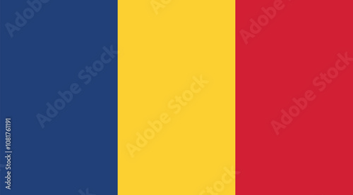 Romania Flag Illustration