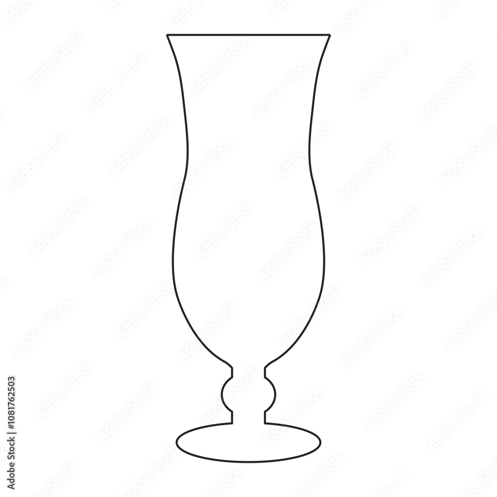 Hurricane glass vector icon on a white background Hurricane glass vector icon on a white background
