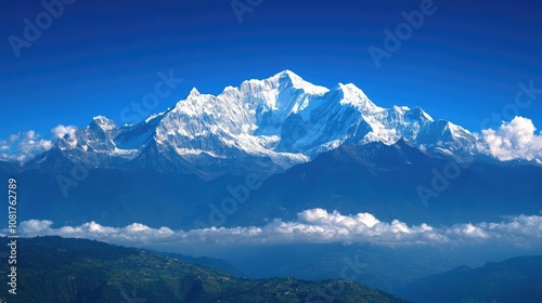 Majestic mountains under clear skies