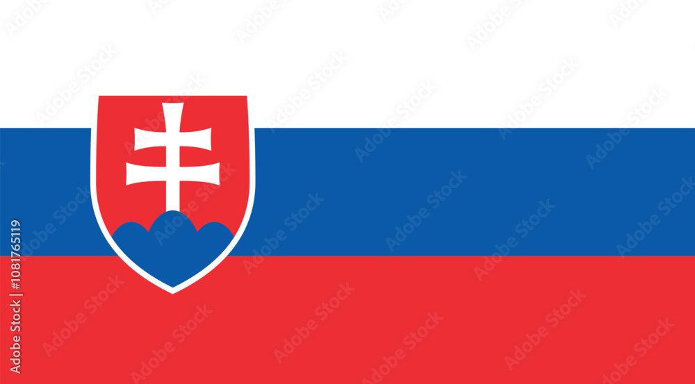 Obraz premium Slovakia Flag Illustration