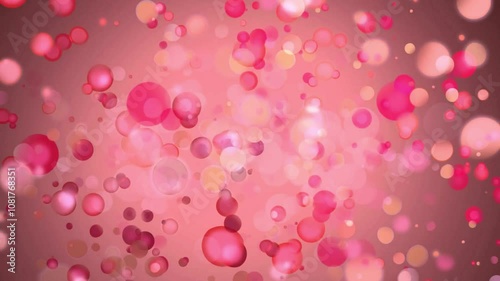 pink water bubble drops