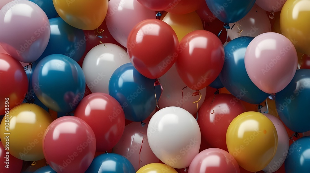 colorful balloons on the table colorful balloons on the table