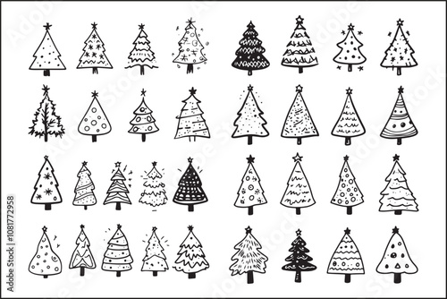Christmas Tree Silhouettes.
Christmas Decorations.
Holiday Decor Bundle.
Christmas Tree Set.
Festive Silhouettes.
Christmas Crafts.
Holiday Tree Shapes.