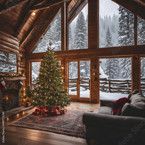 CHRISTMAS IN A MOUNTAIN CABIN 2  photo