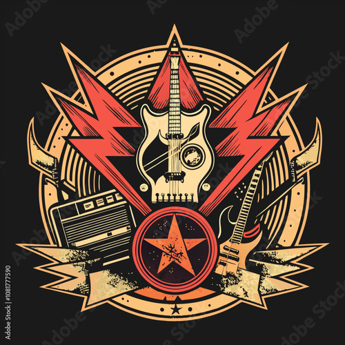 High-Quality Rock Music Vectors Perfect for T-Shirt Art