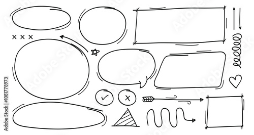 Hand drawn doodle style collection .Vector illustration