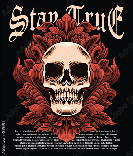 streetwear t shirt design vector illustration, Christian brutalism graphic t-shirt design, urban artwork for clothing design