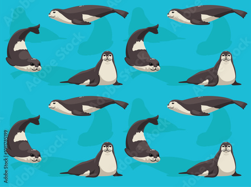 Seal Mediterranean Monk Seal Cute Seamless Wallpaper Background
