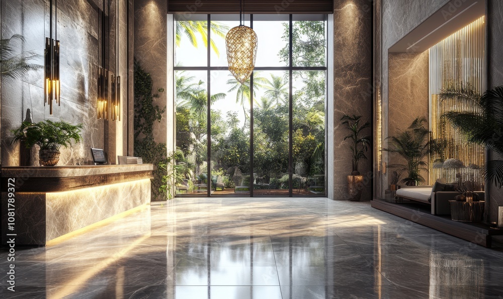 Luxury Hotel Lobby. Luxury Hotel Lobby.