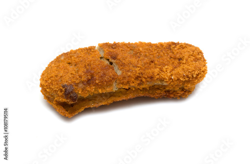 chicken patty on a white background