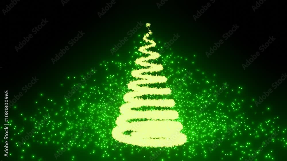 Christmas Tree Animation with light particles Christmas Tree Animation with light particles
