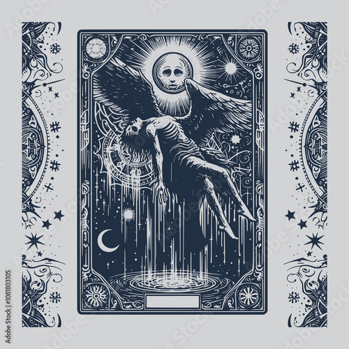 dark mystical angel tarot card