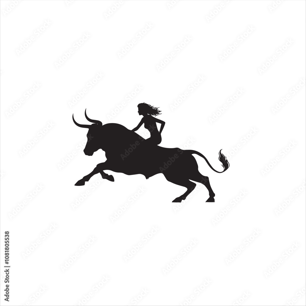 Obraz premium bull, matador, Corrida, people and bull silhouette, plaza de toros silhouette, vector plaza de toros, bull and rider silhouette