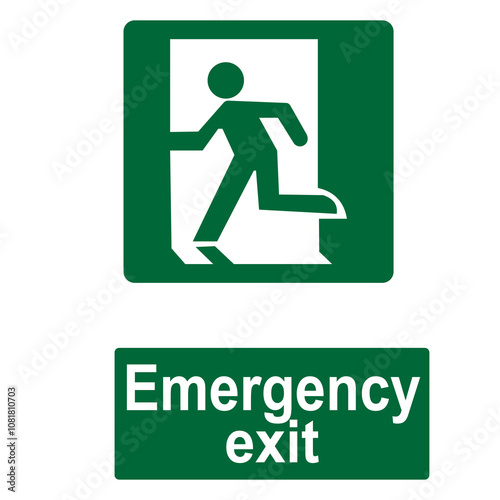 Emergency Exit Signage vector illustration