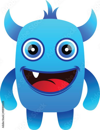 cute monster colorful vector design mascot