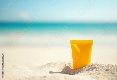 Sunscreen on the beach - Mockup