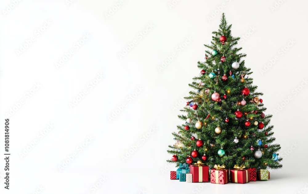 crazy christmas tree on white background crazy christmas tree on white background