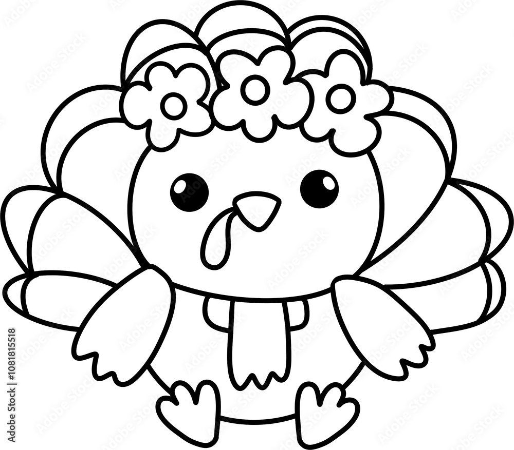 Cute turkey illustration For thankgiving Cute turkey illustration For thankgiving