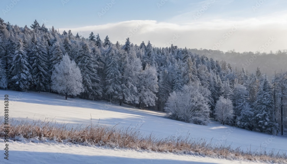 A blanket of snow on a quiet winter afternoon A blanket of snow on a quiet winter afternoon