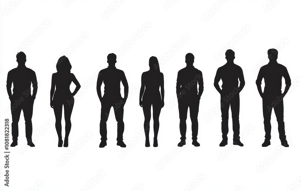 People Silhouettes. People Silhouettes.