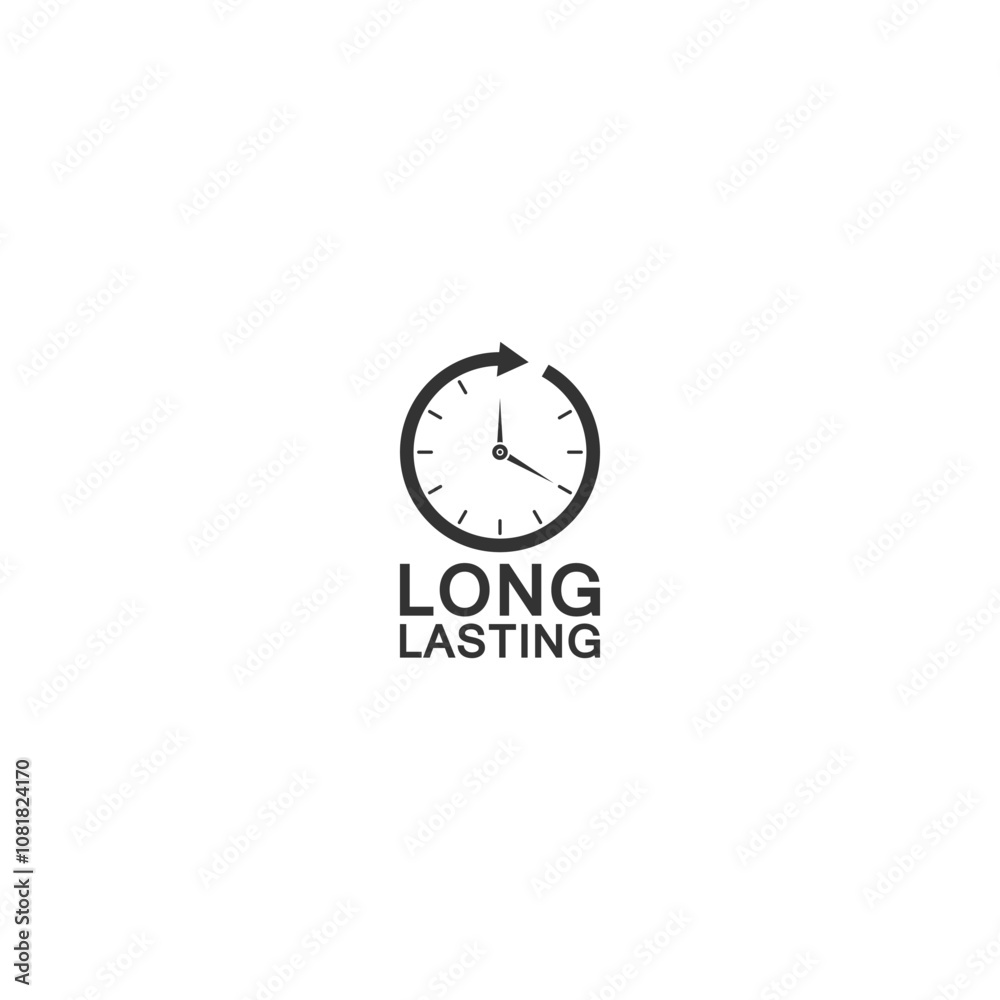 Long lasting icon isolated on white background Long lasting icon isolated on white background