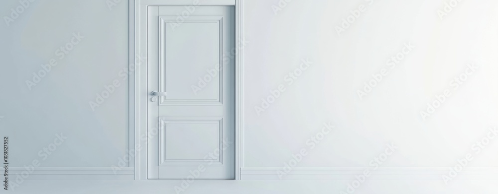 White Door in Room.