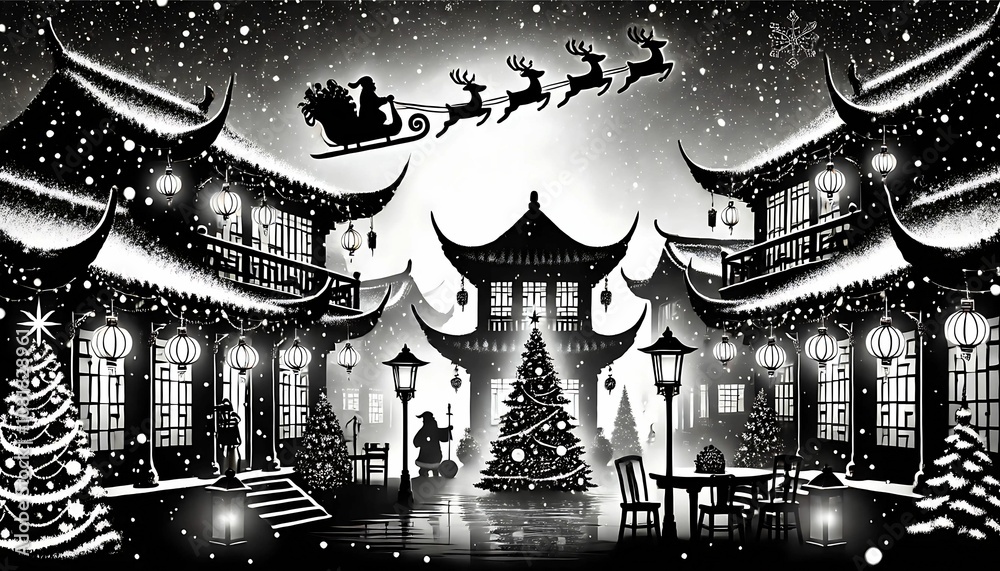 Fototapeta premium Christmas festivals in different countries
