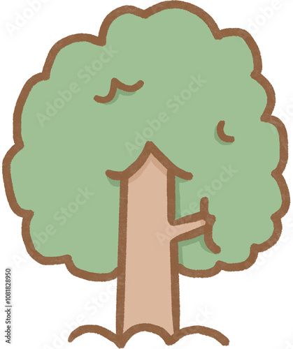 cartoon tree, concept